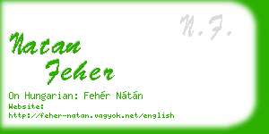 natan feher business card